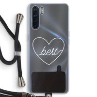 Best heart pastel: Oppo A91 Transparant Hoesje met koord