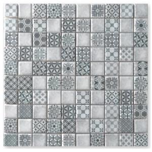 Terre d&apos;Azur Epoca Mozaiek Tegel Vierkant - Grijs Porselein Geglazuurd 285x285 mm