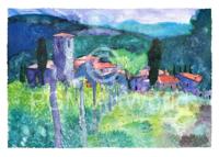 Kunstdruk Ralf Westphal - Castello di Spaltenna, Chianti 70x50cm