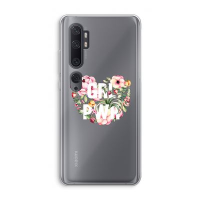 GRL PWR Flower: Xiaomi Mi Note 10 Transparant Hoesje