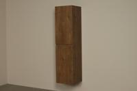 Hoher Badezimmerschrank Dunkel Eiche Iva 140 cm