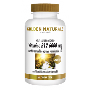 Golden Naturals Vitamine B12 6000mcg Zuigtabletten