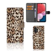 Samsung Galaxy A13 (4G) | Telefoonhoesje | Met pasjeshouder | Leopard