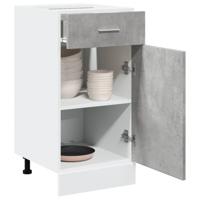 Onderkast met lade Lyon 40x46x81,5 cm bewerkt hout betongrijs