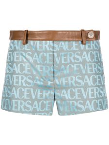 Versace bermuda à motif Versace Allover en jacquard - Bleu