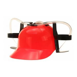 Bier drink helmen rood - drankspel helm