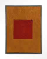 Urban Cotton Wandkleed 'Geen Rood' 110 x 145cm in Floating Frame - black