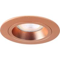 Spot Armatuur GU10 - Pragmi Crown Pro - GU10 Inbouwspot - Rond - Koper - Aluminium - Ø93mm