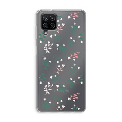 Small white flowers: Samsung Galaxy A12 Transparant Hoesje