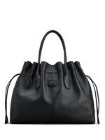 Tod's sac seau en cuir à logo embossé - Noir - thumbnail