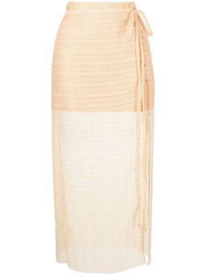 Rejina Pyo jupe superposée Reya à coupe mi-longue - Jaune Rejina Pyo jupe superposée Reya à coupe mi-longue - Jaune