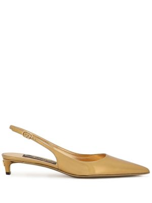 Dolce & Gabbana escarpins Lollo 30 mm en cuir - Or