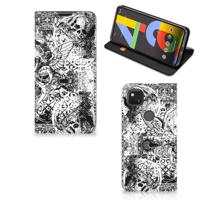 Mobiel BookCase Google Pixel 4a Skulls Angel Mobiel BookCase Google Pixel 4a Skulls Angel