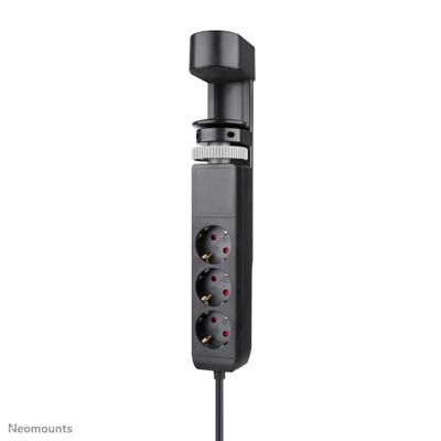Neomounts ds22-840bl6 desk socket with clamp, 1.4 m, indoor, type f, plastic, black, power delivery