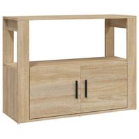 vidaXL Dressoir 80x30x60 cm bewerkt hout sonoma eikenkleurig - thumbnail