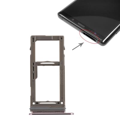 SIM-kaart lade + micro SD-kaart lade voor Galaxy Note9 (paars)