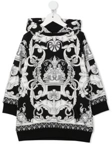 Versace Kids robe-sweat à imprimé baroque - Noir