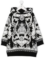 Versace Kids robe-sweat à imprimé baroque - Noir - thumbnail