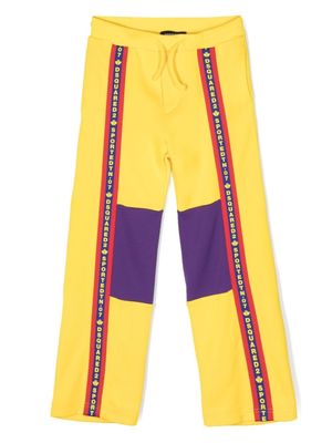 DSQUARED2 KIDS pantalon de jogging droit à design colour block - Jaune