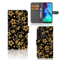 Motorola Moto G Pro Hoesje Gouden Bloemen