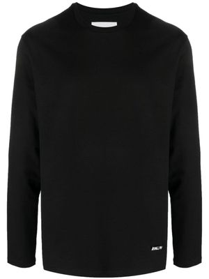Jil Sander t-shirt en coton à manches longues - Noir