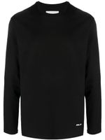 Jil Sander t-shirt en coton à manches longues - Noir - thumbnail