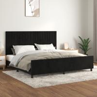 Bedframe zonder matras 200x200 cm fluweel zwart