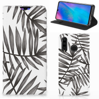 Huawei P30 Lite New Edition Smart Cover Leaves Grey - thumbnail