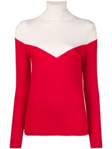 Cashmere In Love two-tone roll neck jumper - Rouge