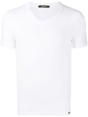 TOM FORD t-shirt à col v - Blanc