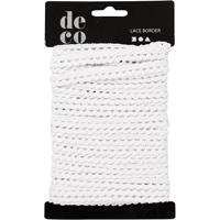 Creativ Company Kanten lint, b: 10 mm, wit, 10 m/ 1 rol