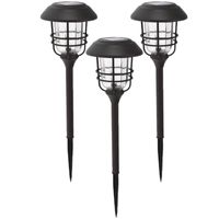 Set van 3x stuks solar tuinlampen/prikspots op zonne-energie 59 cm - thumbnail