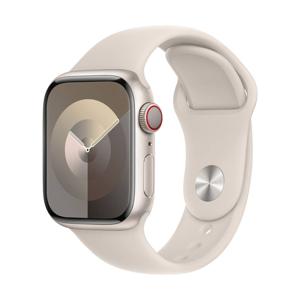 Apple Watch Series 9 GPS + Cellular 41 mm Aluminium kast Sportband Starlight S/M