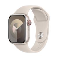 Apple Watch Series 9 GPS + Cellular 41 mm Aluminium kast Sportband Starlight S/M - thumbnail