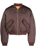 Marine Serre veste bomber à design réversible - Marron