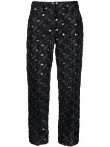 Fabiana Filippi pantalon court à motif en jacquard - Bleu