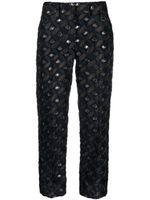 Fabiana Filippi pantalon court à motif en jacquard - Bleu