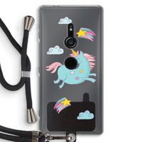 Vliegende eenhoorn: Sony Xperia XZ2 Transparant Hoesje met koord