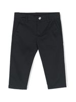 Roberto Cavalli Junior pantalon en coton à patch logo - Noir