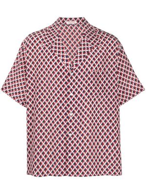 Valentino Garavani chemise en soie à motif abstrait - Rouge