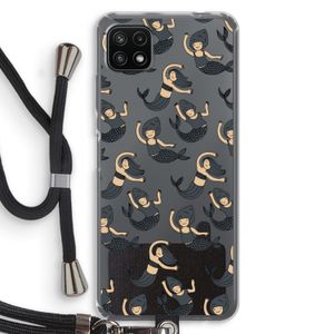 Zeemeermin: Samsung Galaxy A22 5G Transparant Hoesje met koord