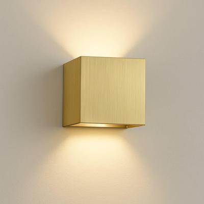 Lyora Vierkante wandlampSifor geborsteld goud - 106196