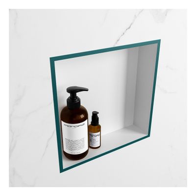 Wandnis Solid Surface Easy | In- en opbouw | 30x30x8 cm | 1 vak | Smag/Talc