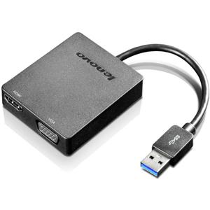 Lenovo USB, Monitor Adapter [1x USB 3.2 Gen 1 stekker A (USB 3.0) - 1x HDMI-bus, VGA-bus] Universal USB 3.0 to VGA/HDMI Adapter