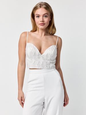 Poirier T-75422 Top Pailletten | Maat: M