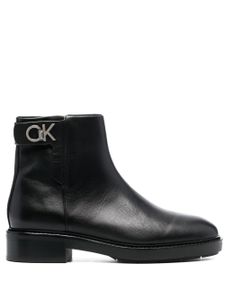 Calvin Klein bottines à plaque logo 35 mm - Noir