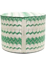 Missoni Home pouffe cylindrique à motif zig-zag - Blanc - thumbnail