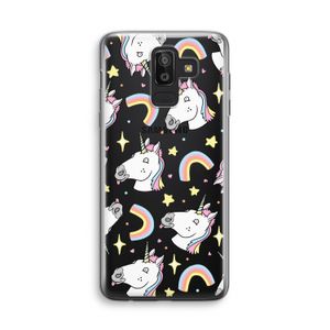 Rainbow Unicorn: Samsung Galaxy J8 (2018) Transparant Hoesje