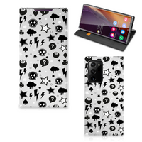 Mobiel BookCase Samsung Galaxy Note 20 Ultra Silver Punk - thumbnail