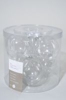6 kerstballen transparant helder 80 mm - Ksd